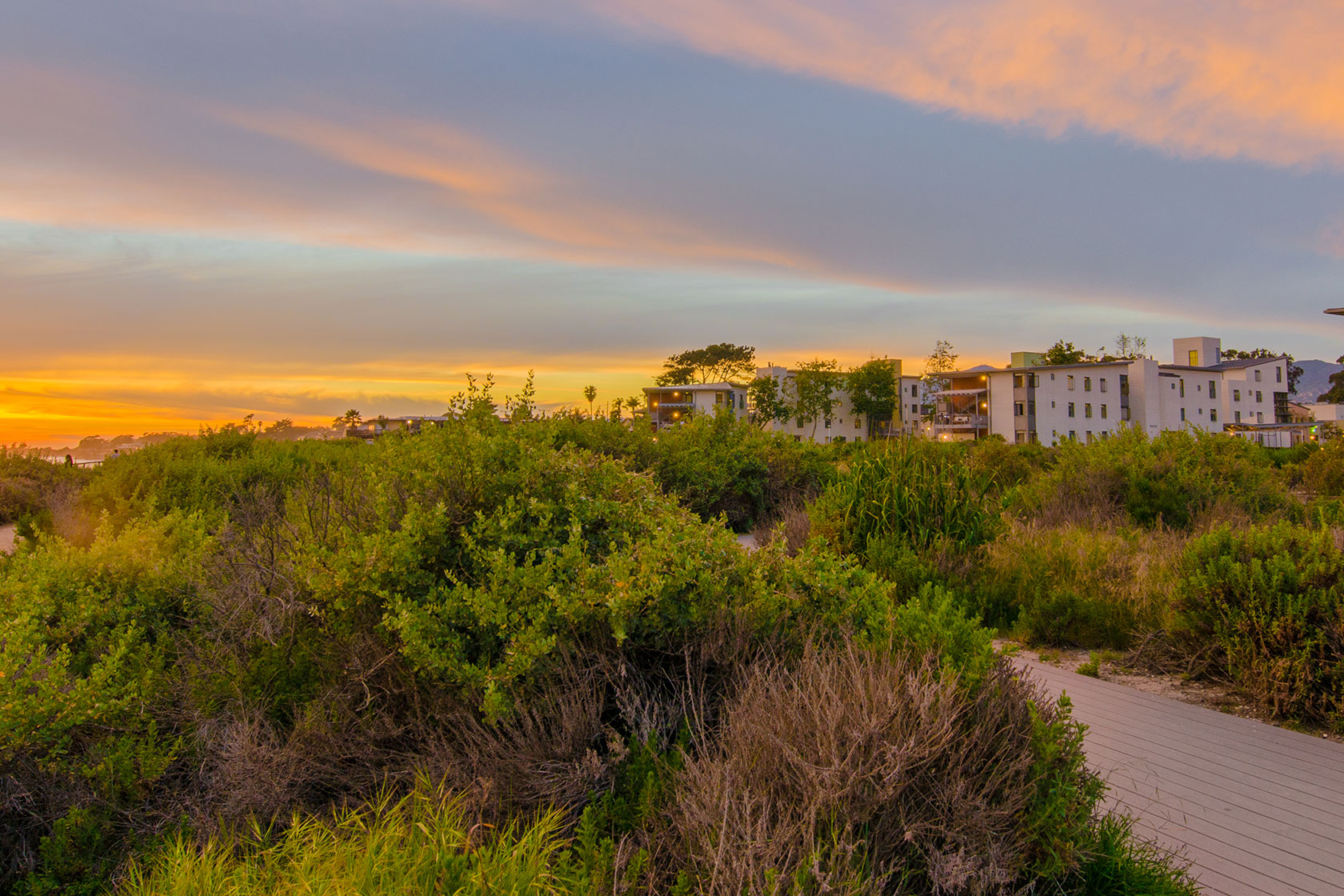 Manzanita Village at sunset