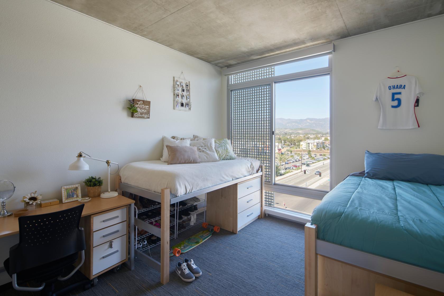 Bedroom of a San Joaquin apartment